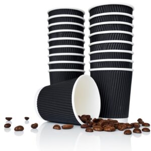 12oz triple wall paper cup close-up — three-layer construction visible